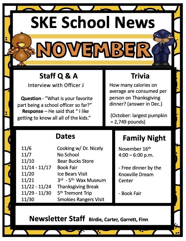  November Newsletter
